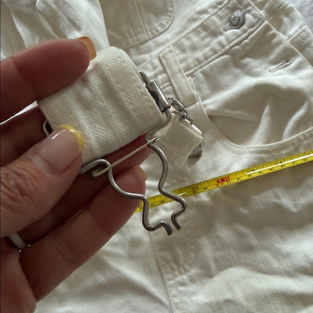 Madewell White Denim Overalls Pant Jeans size small T - Picture 9 of 9
